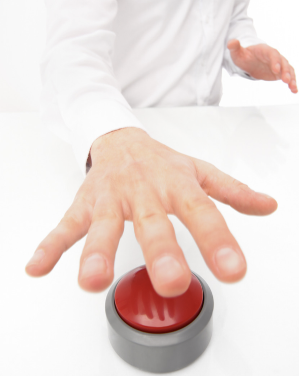 Buzzer rouge pour le quiz basque